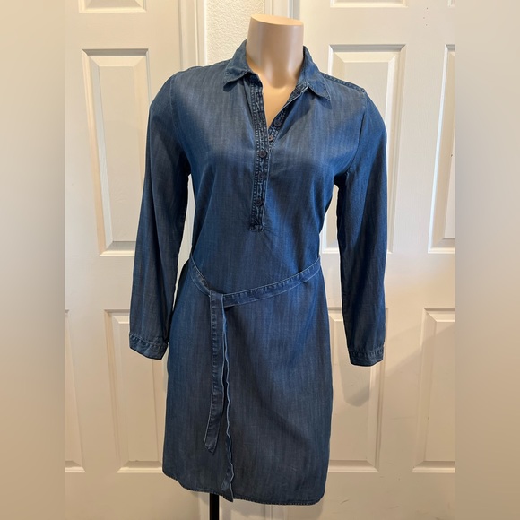 Coldwater Creek Dresses & Skirts - ***S O L D*** Coldwater Creek Blue Tencel Dress with Belt